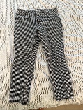 GAP Black and White Gingham Skinny Ankle Pants